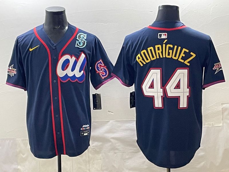 Men 2025 Seattle Mariners #44 Rodriguez dark Blue All star Nike MLB Jersey style 08->seattle mariners->MLB Jersey